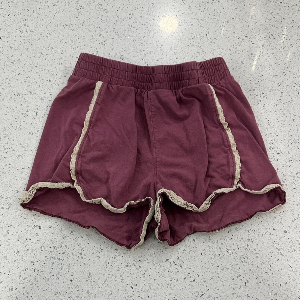 Tea Collection Girl’s Athletic Shorts with Lace Trim